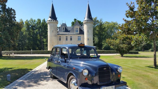 Tour the Bordeaux vineyards in an English taxi