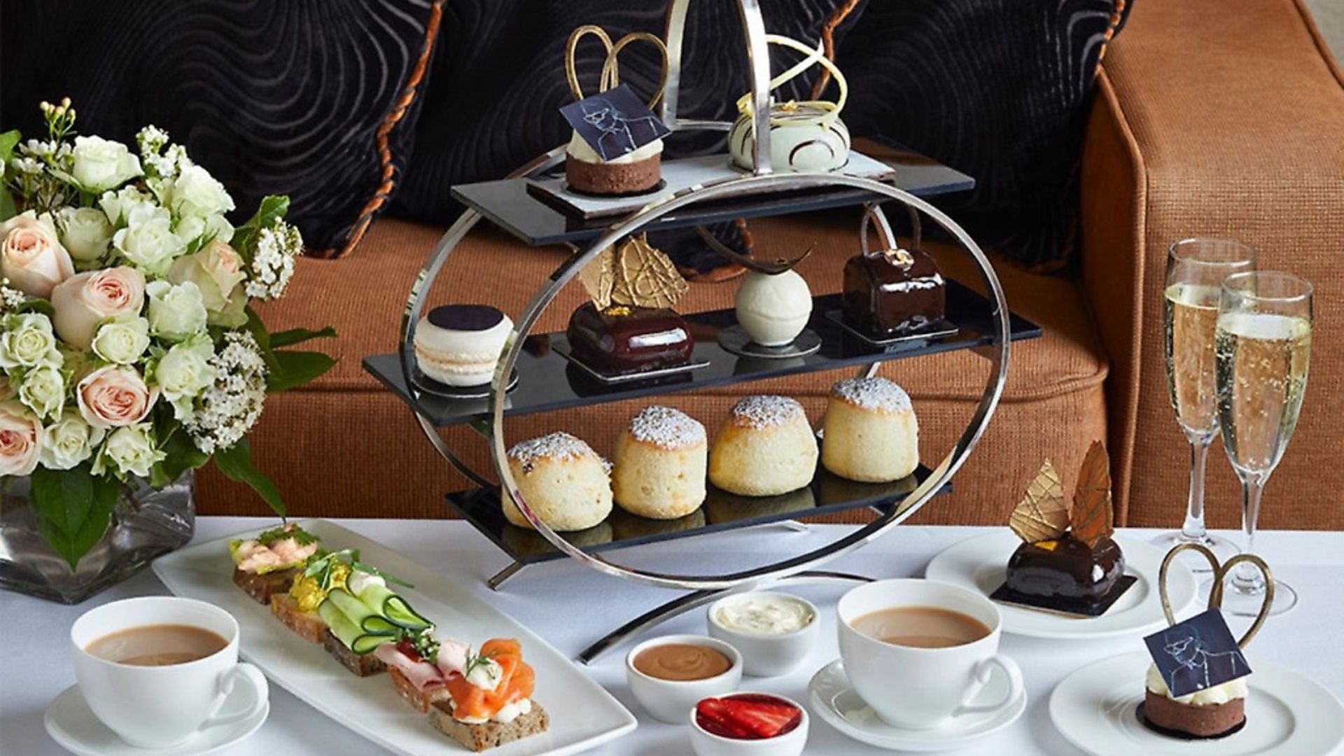Chanelthemed afternoon tea in London for London Fashion Week
