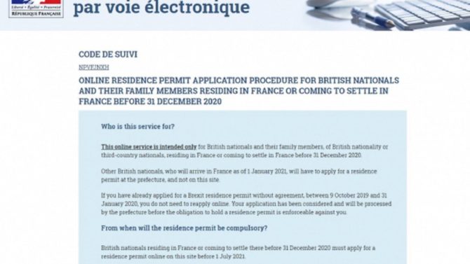 Website for Brits in France to apply for post-Brexit residency cards now live