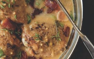 Recipe: Creamy Dijon Chicken with Bacon and Spinach