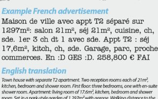 Understanding a French property advertisement