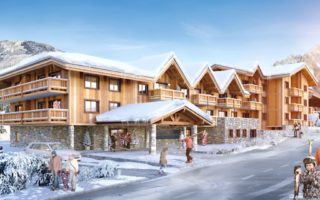 A new development in Chamonix ski resort in the French Alps