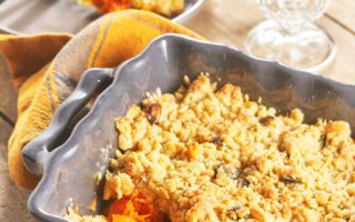 Recipe: Spiced squash crumble with Tome des Bauges cheese