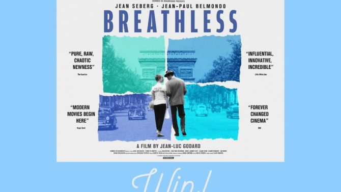 Win a copy of Jean-Luc Godard’s newly restored BREATHLESS on DVD or Blu-ray