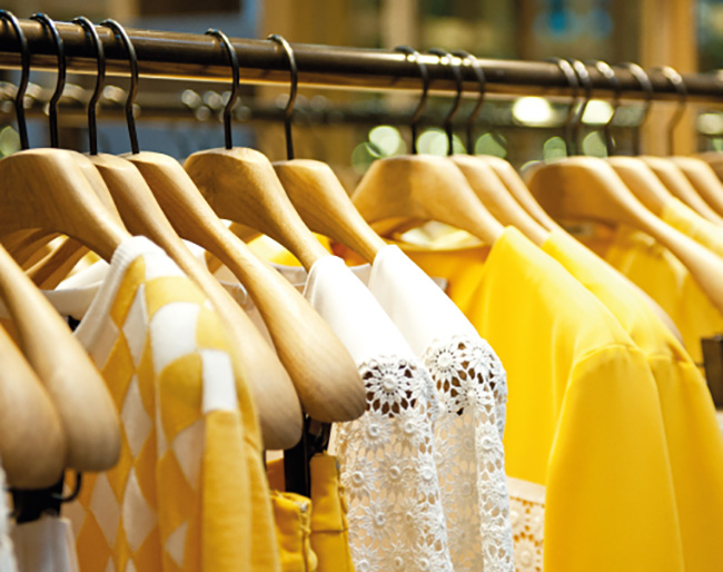 An array of yellow clothes