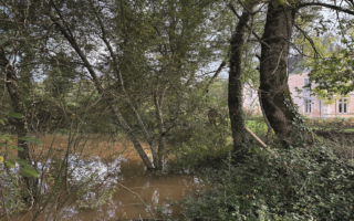 The disappearing lake at the Chateau de Bourneau